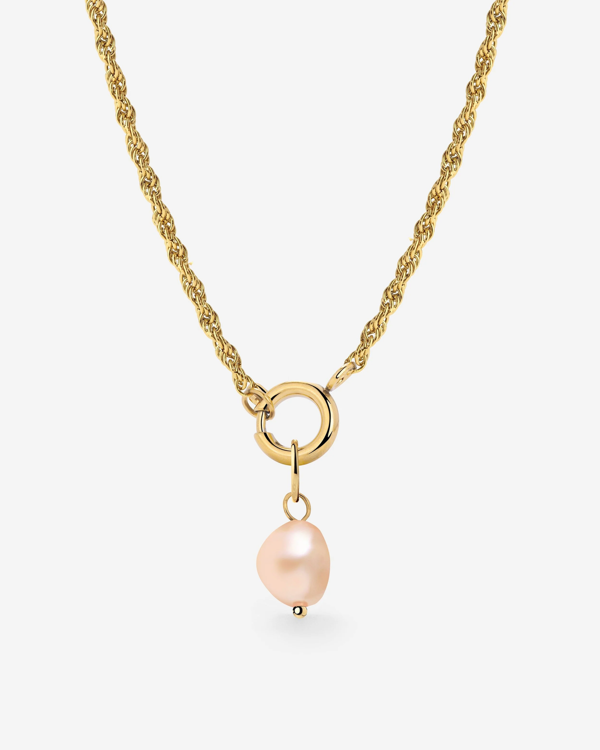 LUAMAYA Perla Rosa Rope Chain Necklace
