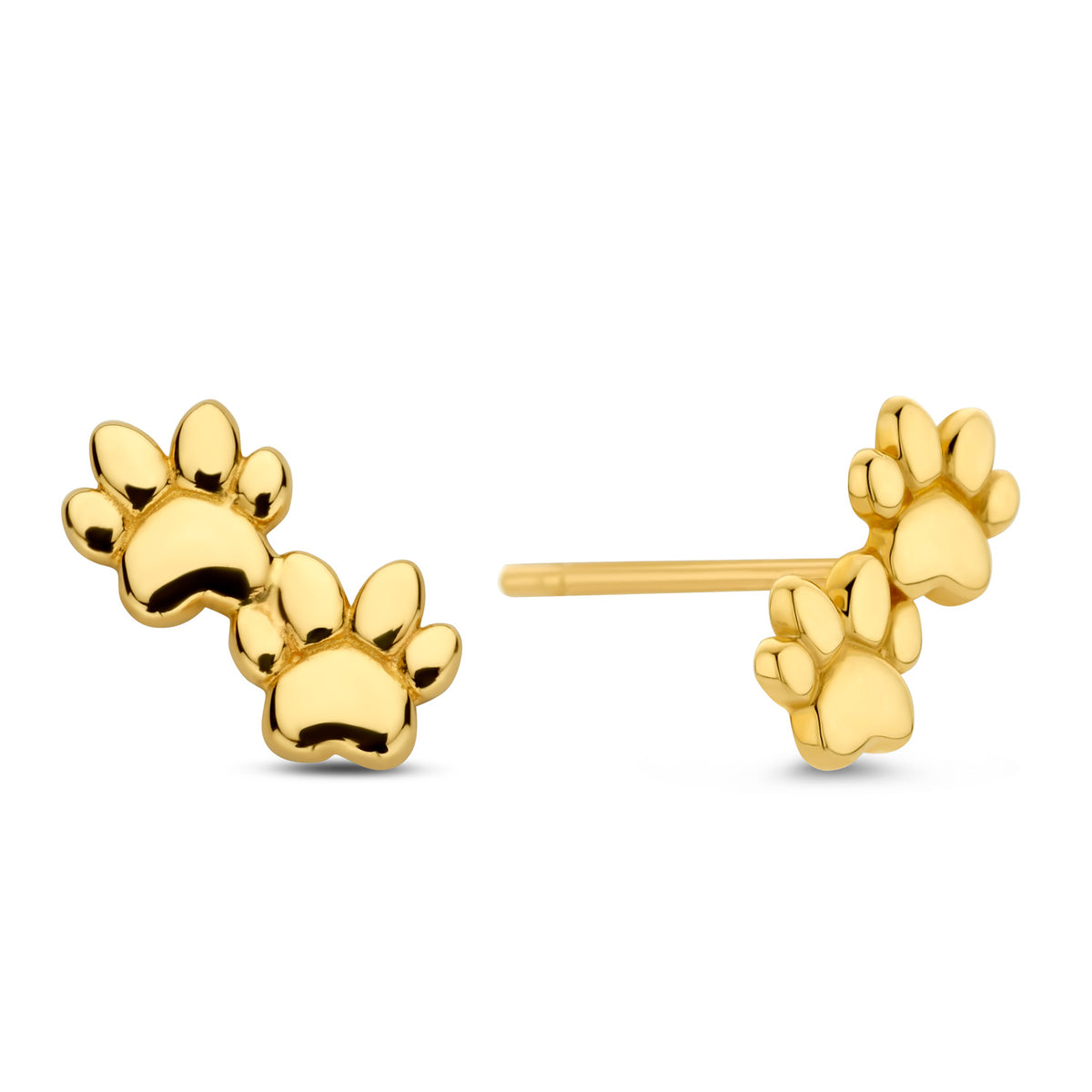 Ohrstecker Hundepfoten Gold 585 57713