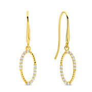 Ohrhänger mit 28 Zirkonia Gold 585 57743