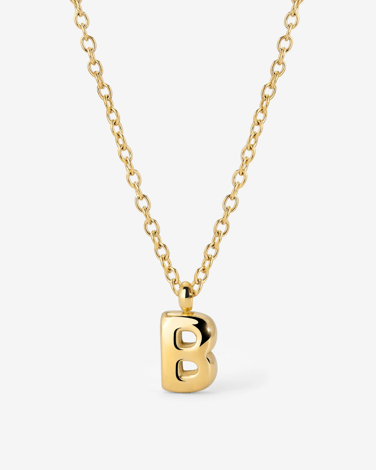 LUAMAYA Bubble Letter Necklace Gold ABC