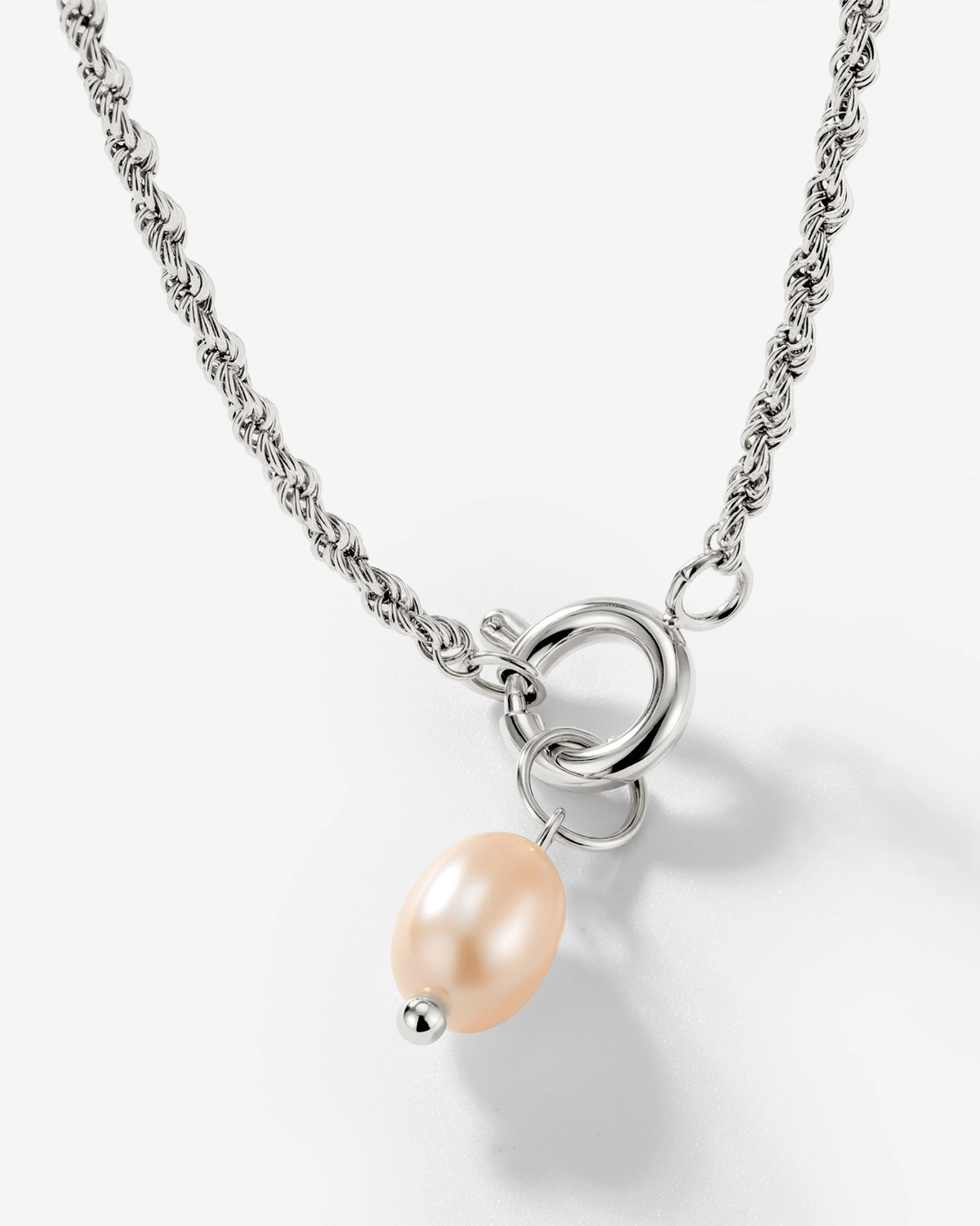 LUAMAYA Perla Rosa Rope Chain Necklace