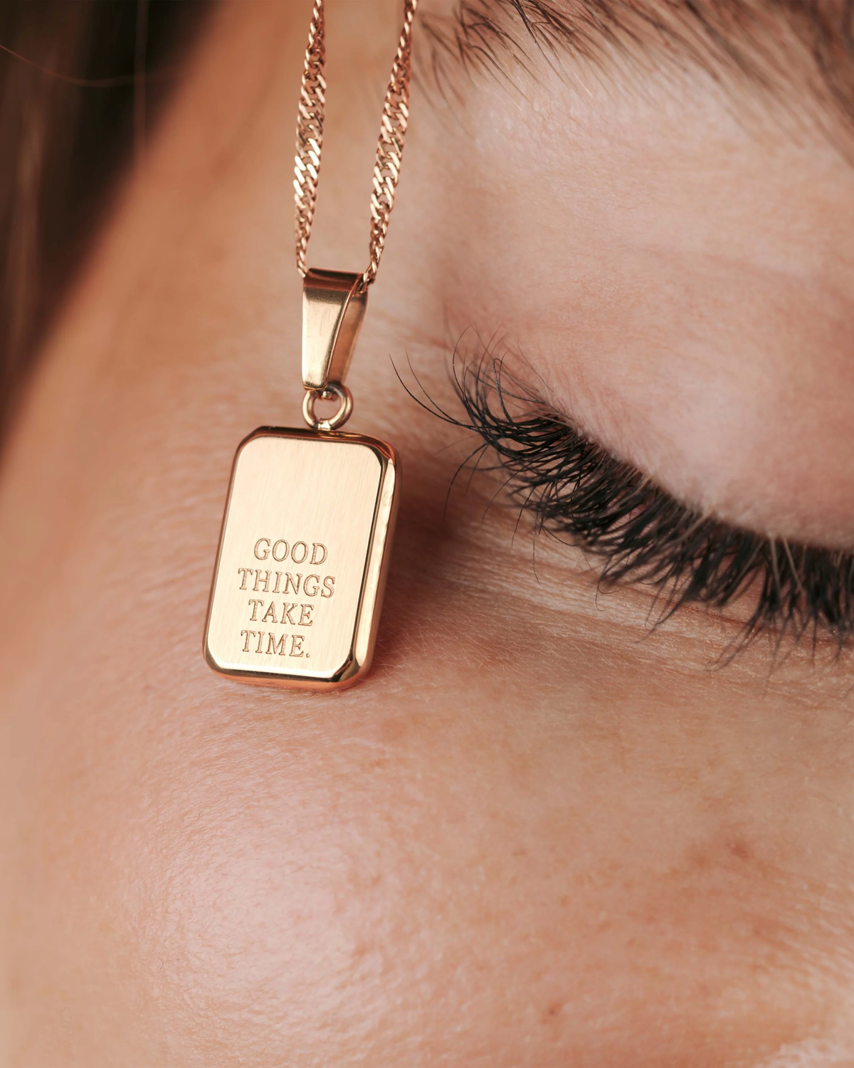 LUAMAYA Good things take time Necklace Roségold