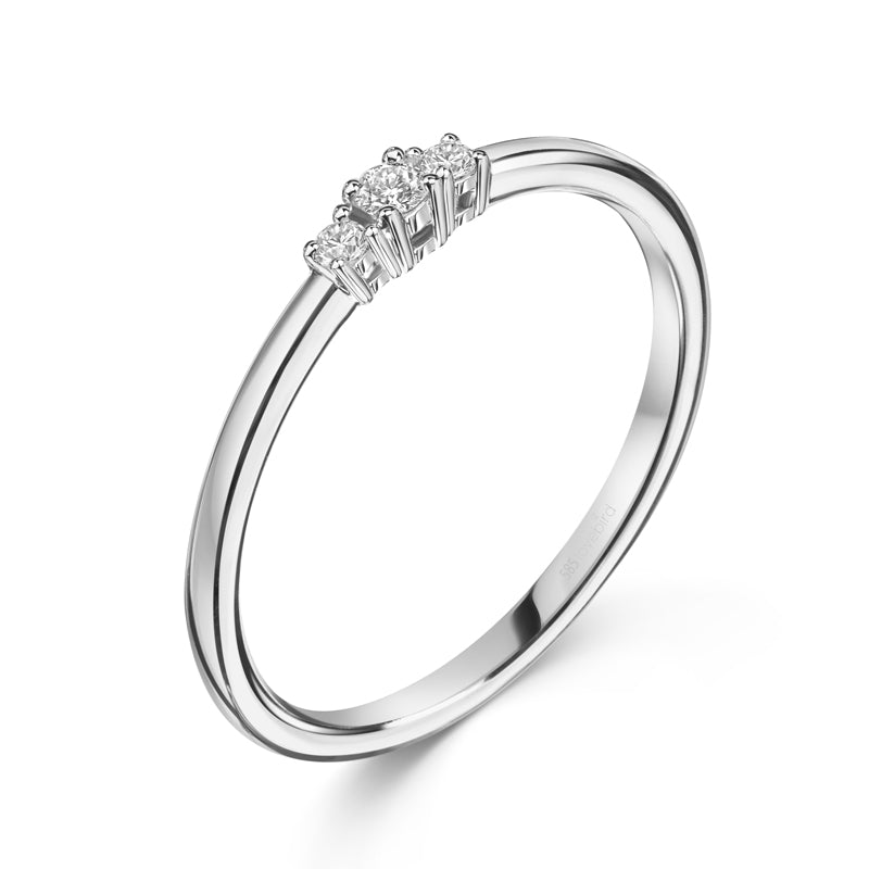 Lovebird Damenring mit Brillant 0,09 ct. Weissgold 585 LB305
