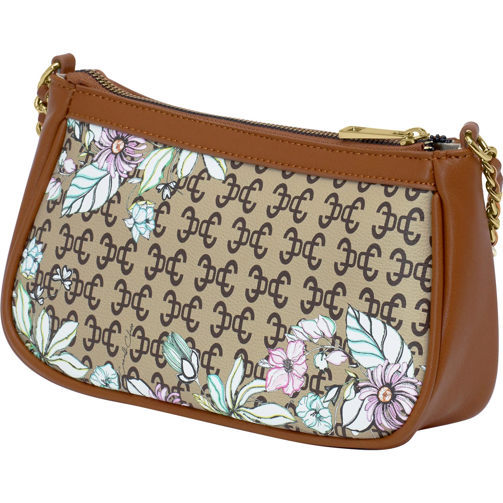 Cavalli Class Dorotea Satteltasche mit floralem Monogramm