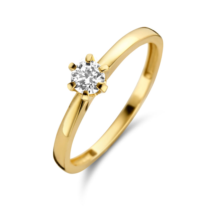 Damenring mit Zirkonia 4mm Gold 585 57203