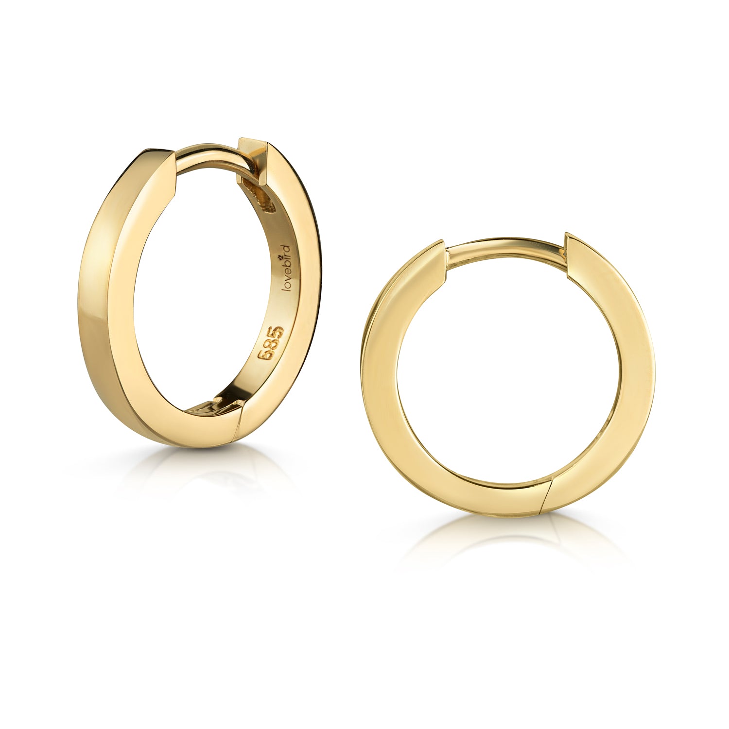 Lovebird Klappcreolen Ø 14/1.9mm Gold 585 LB331