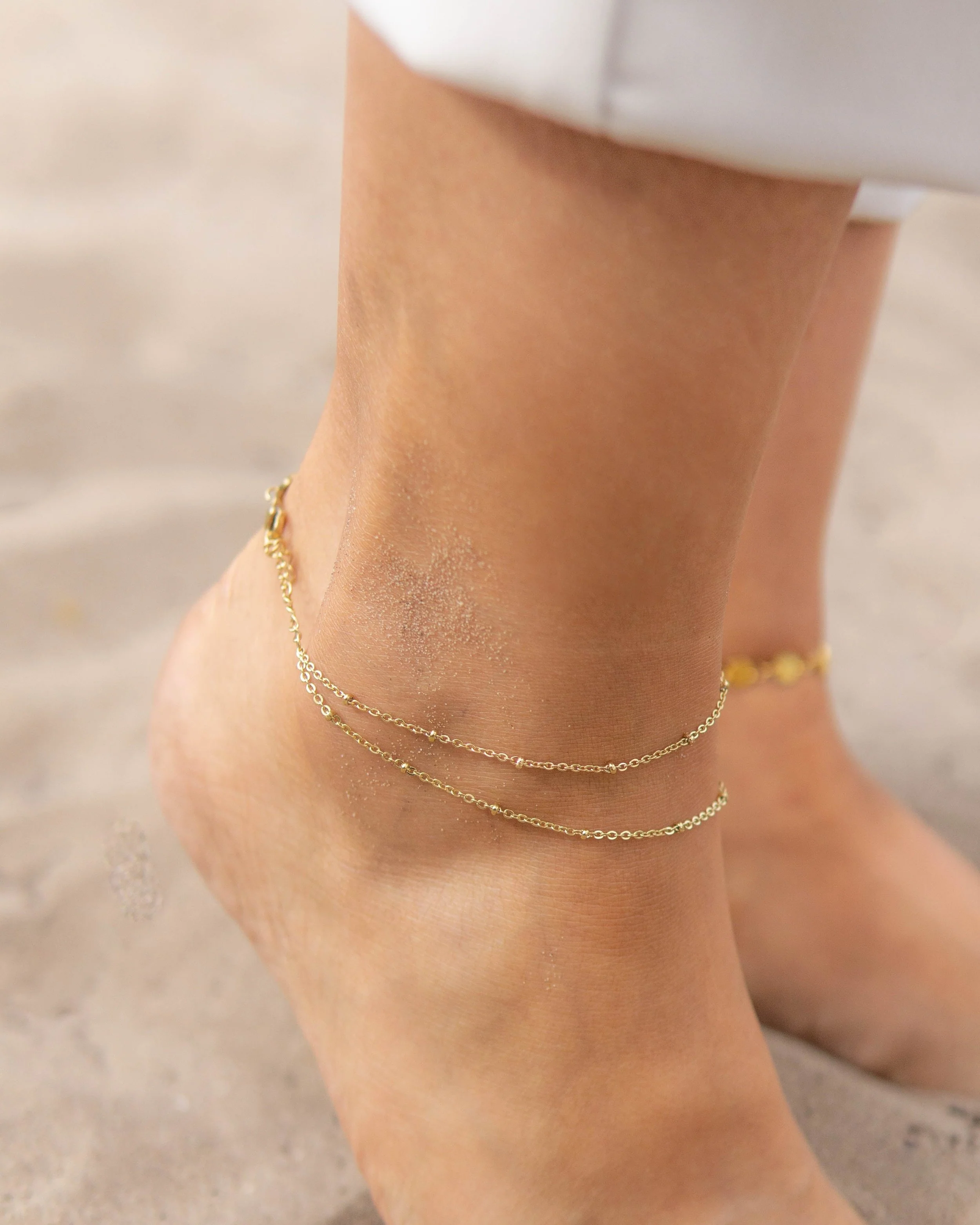 LUAMAYA Puebla Anklet Gold Fusskette