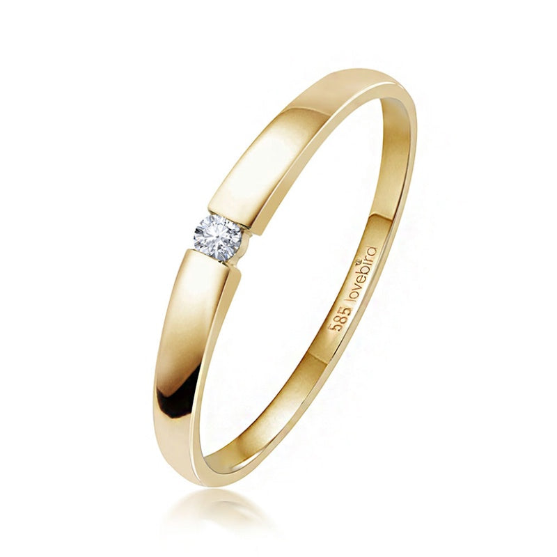 Lovebird Spannring mit Brillant 0,03 ct. Gold 585 LB125