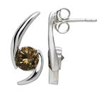Sterlingsilber Ohrringe mit Schweizer Stein Rauchquarz SR-393