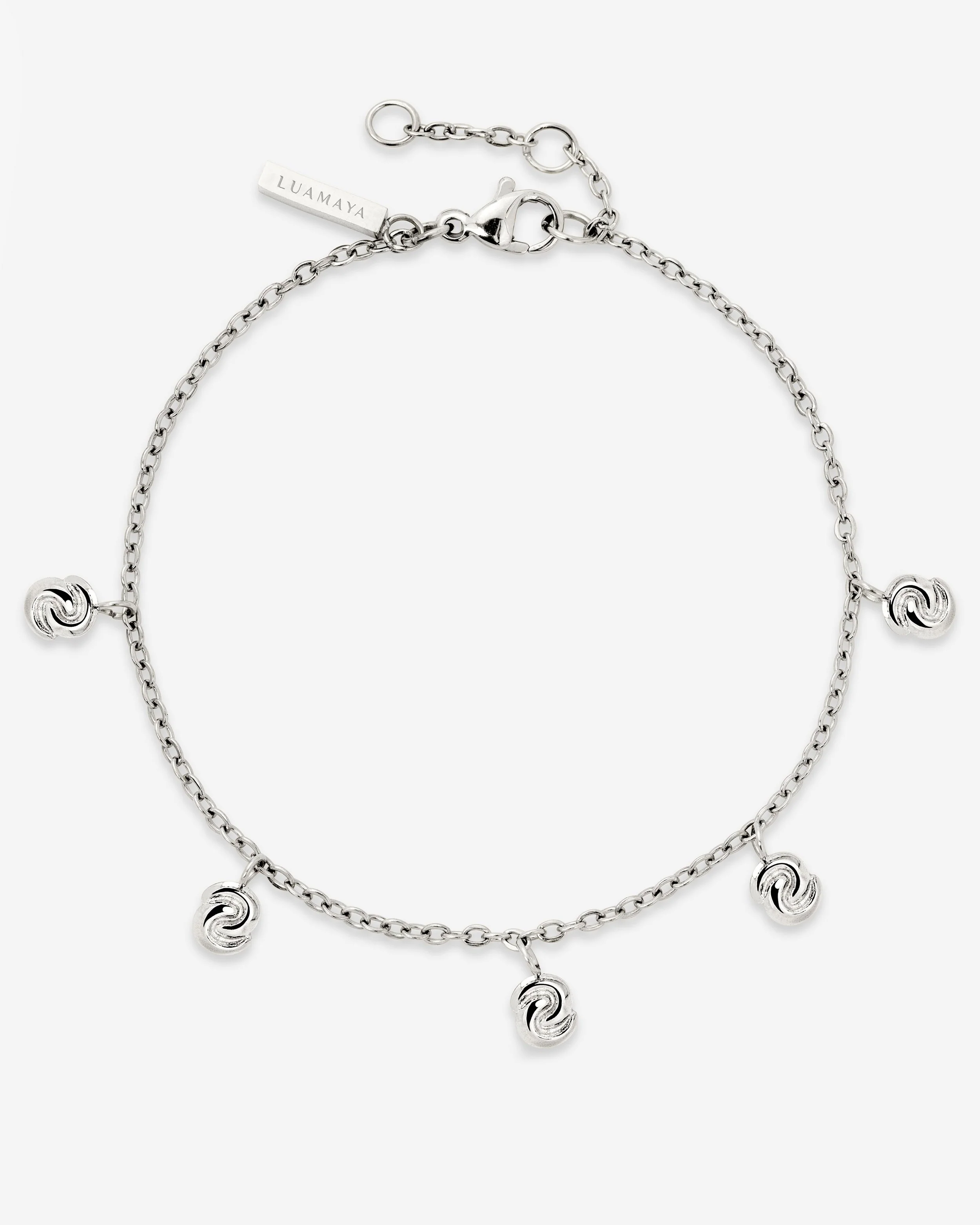 LUAMAYA Tides of Time Anklet Silber Fusskette
