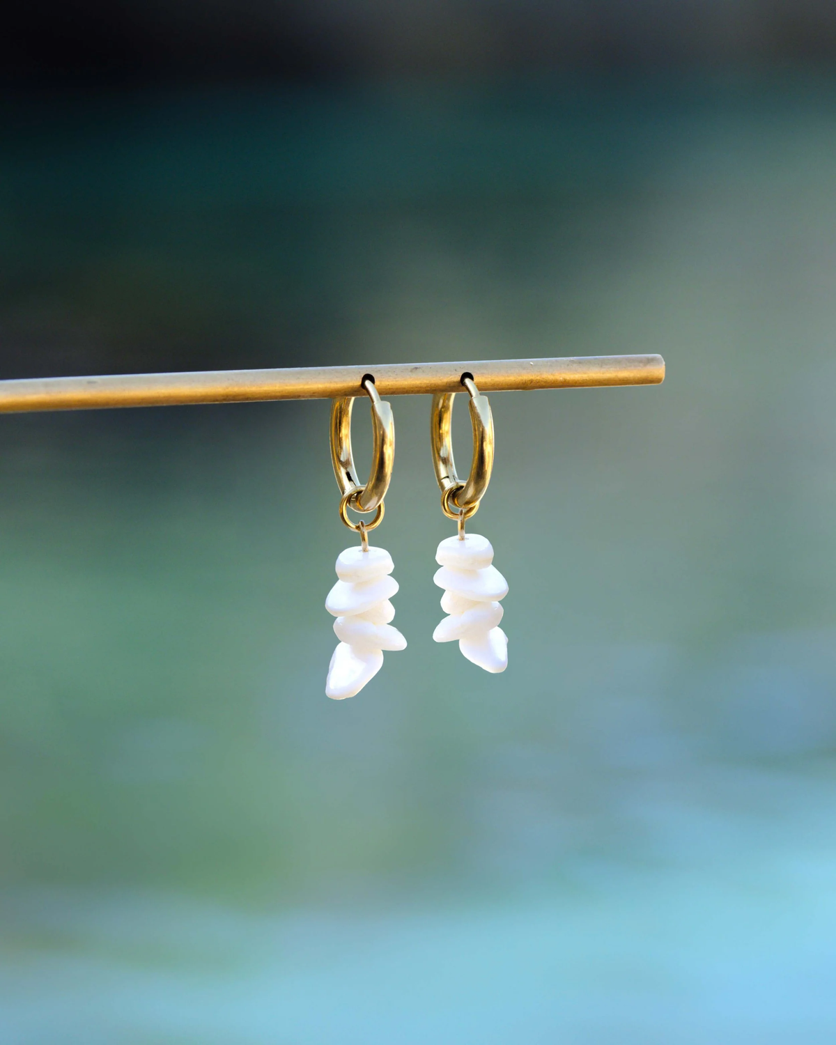 LUAMAYA Shell Relic Hoop Set Small