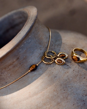 LUAMAYA Tiger's Eye Hoop Set Small