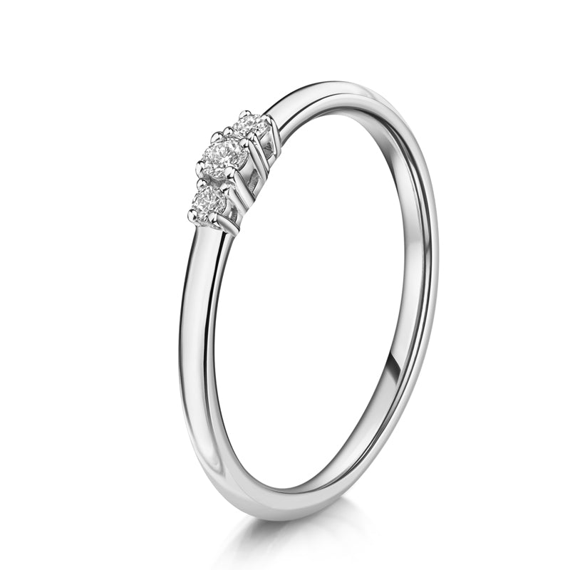 Lovebird Damenring mit Brillant 0,09 ct. Weissgold 585 LB305