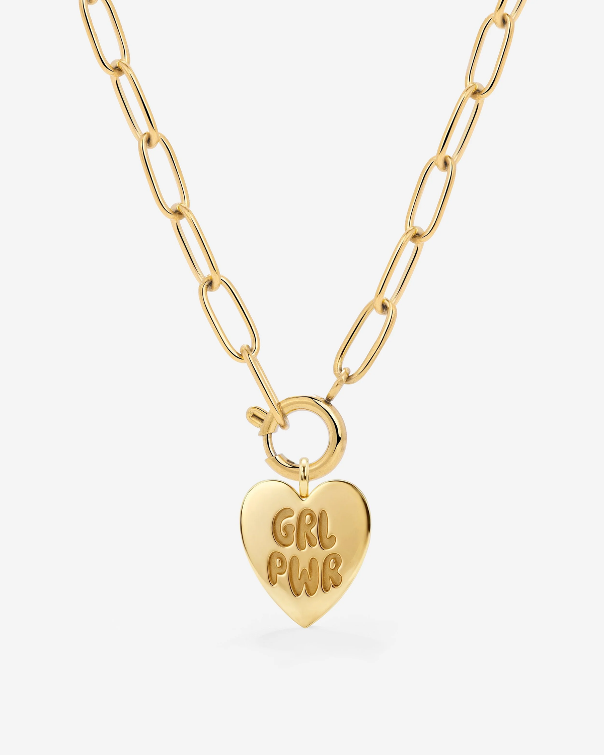 LUAMAYA Girl Power Oval Links Necklace
