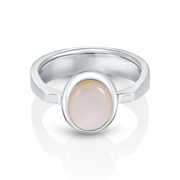 Ring aus Sterlingsilber mit ovalem Perlmutt R-4434