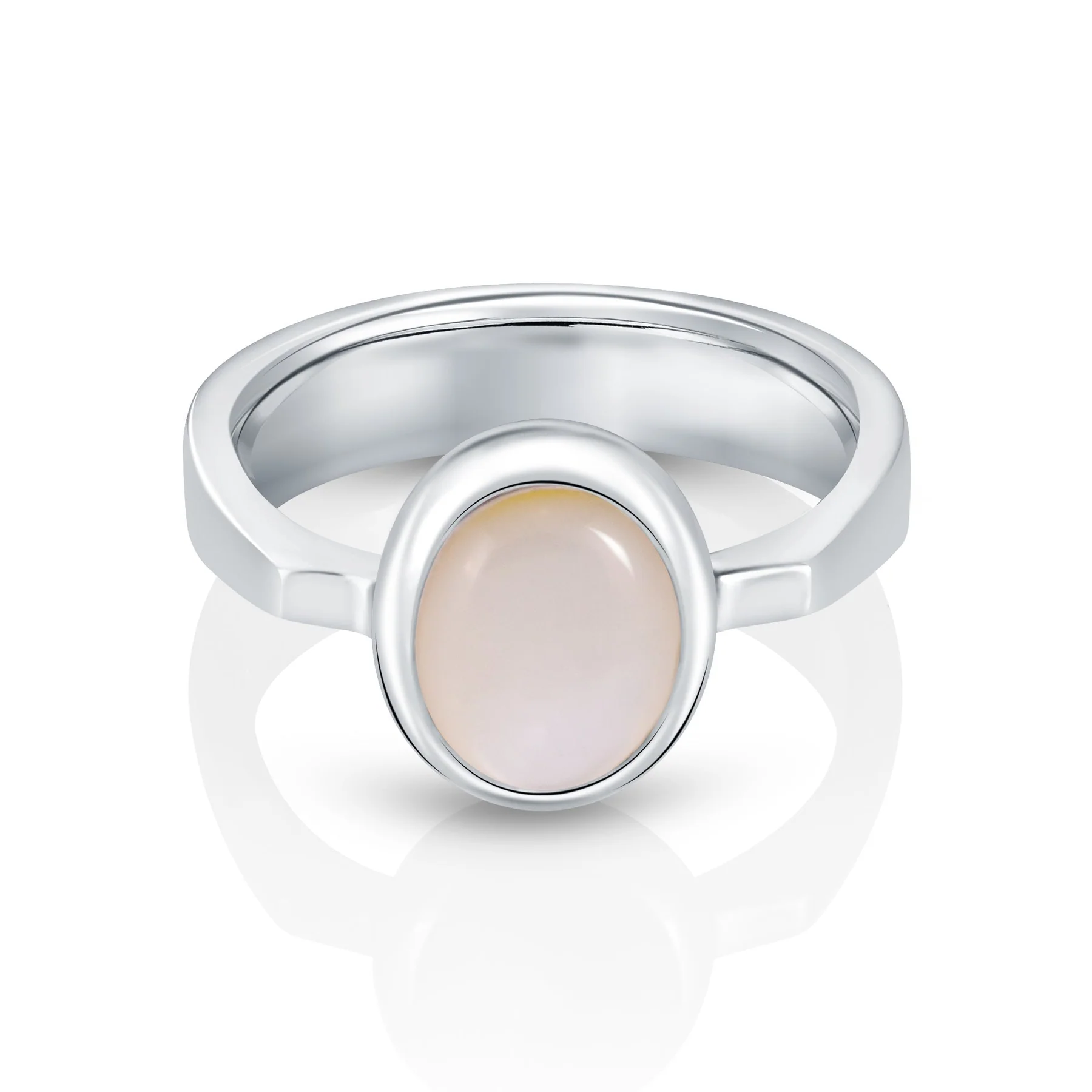 Ring aus Sterlingsilber mit ovalem Perlmutt R-4434-50