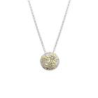 Set aus Halskette und Ohrringen aus Bicolor Sterlingsilber mit Edelweiss Motiv S-7003