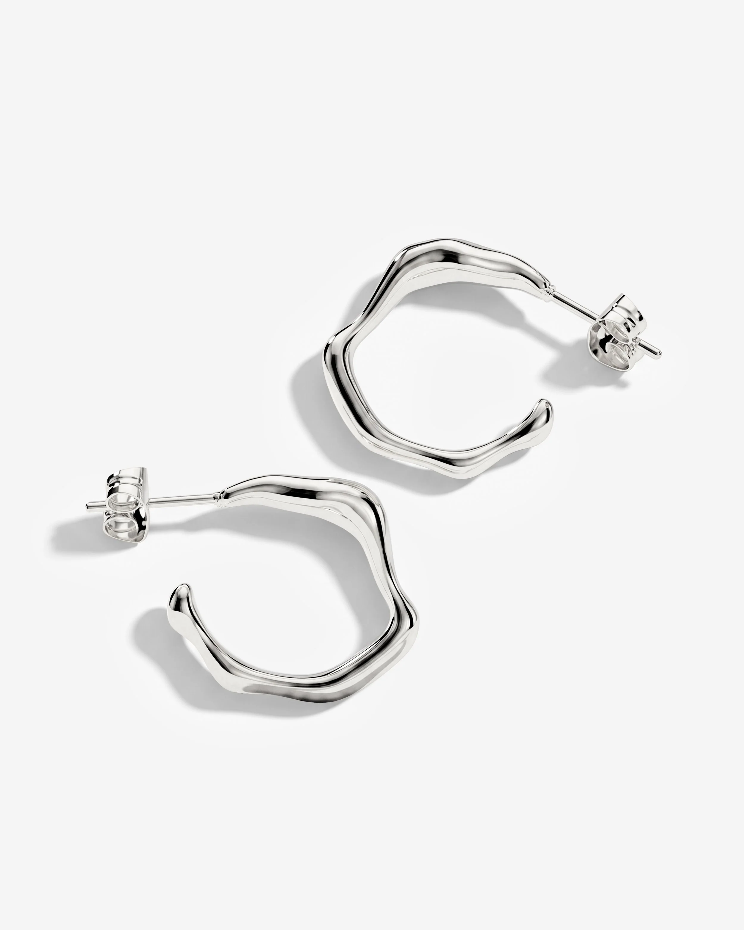 LUAMAYA Solar Wave Hoop Studs Medium