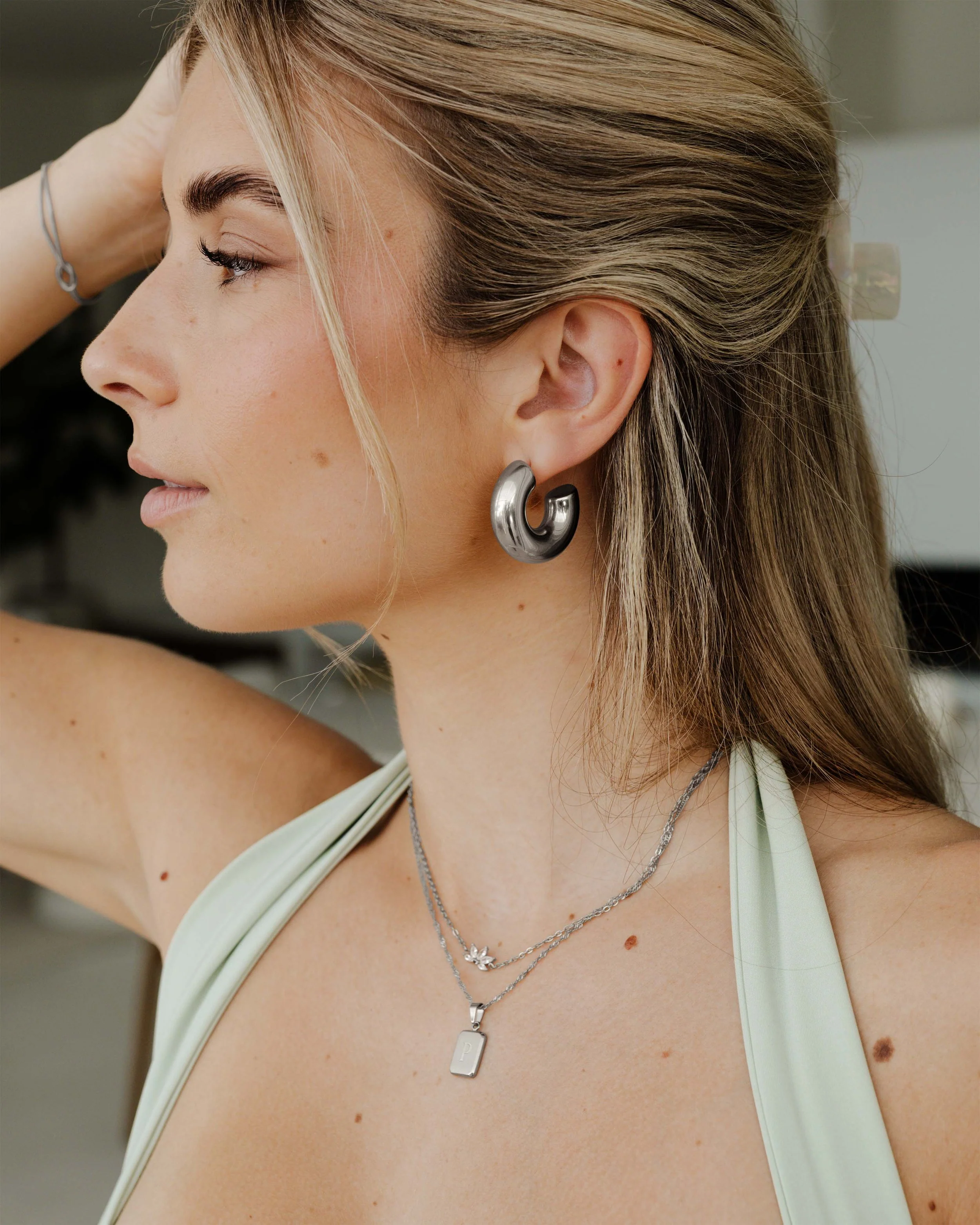 LUAMAYA Chunky Hoop Studs