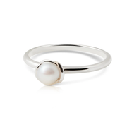 Ring aus Sterlingsilber mit einer großen Süßwasserperle RI-10033P
