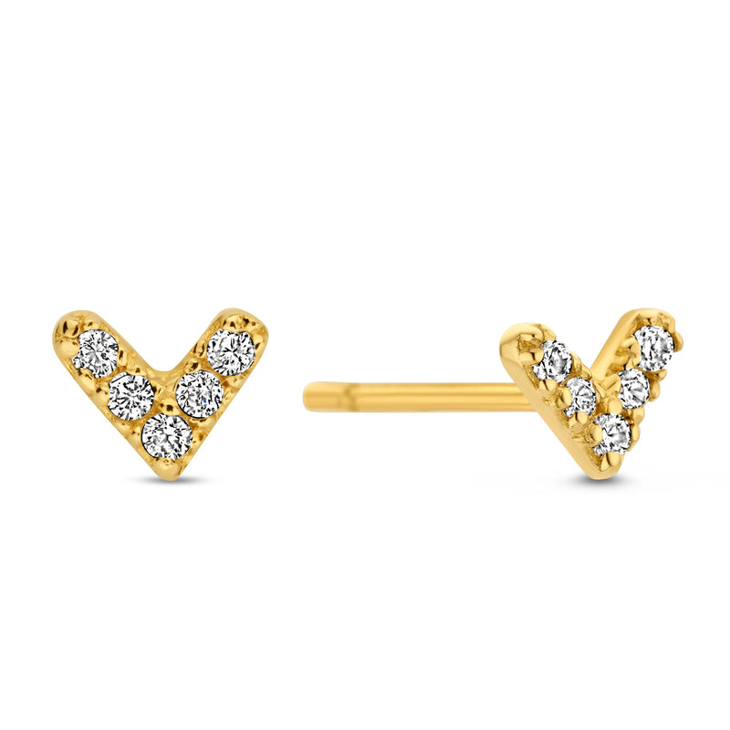 Ohrstecker mit 10 Zirkonia Gold 585  57719