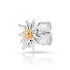 Set aus Edelweiss Halskette und Ohrringe aus glänzendem Bicolor Silber S-8102