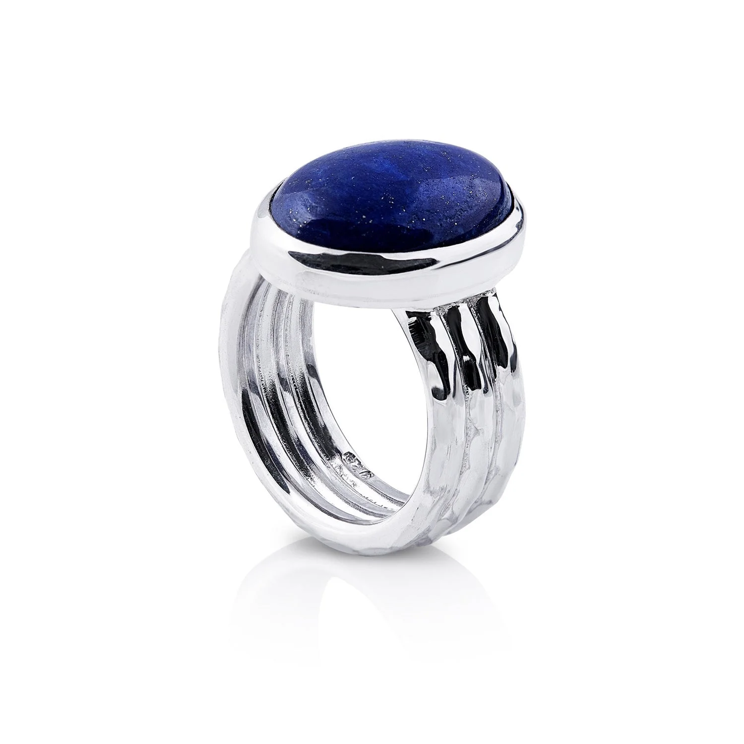 Ring aus Sterlingsilber mit wunderschönem oval Lapislazuli (11x17mm) R-4333-52
