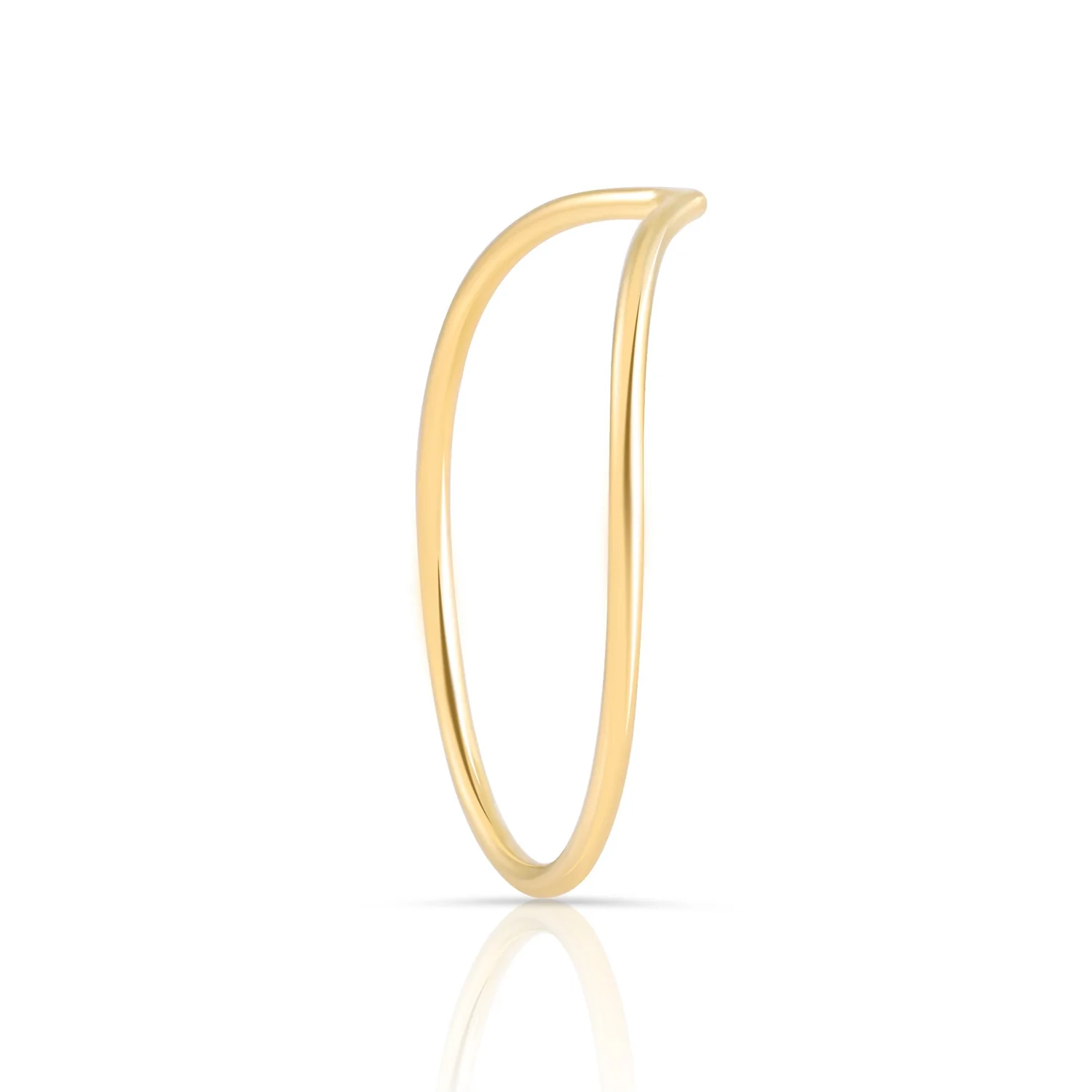 Ring aus Sterlingsilber Gelbgold plattiert mit Pfeilform RI-10074GP-48