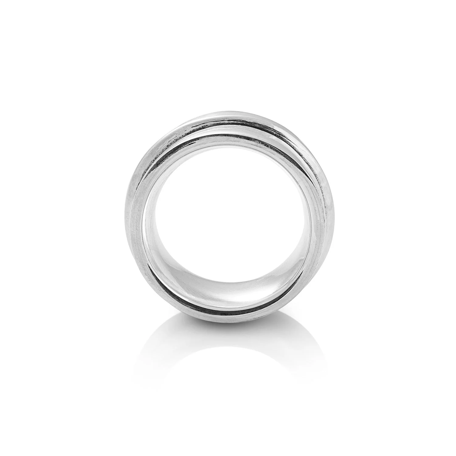 Ring aus Sterlingsilber mit glänzender und oxidierter Oberfläche RA-222