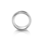 Ring aus Sterlingsilber mit glänzender und oxidierter Oberfläche RA-222