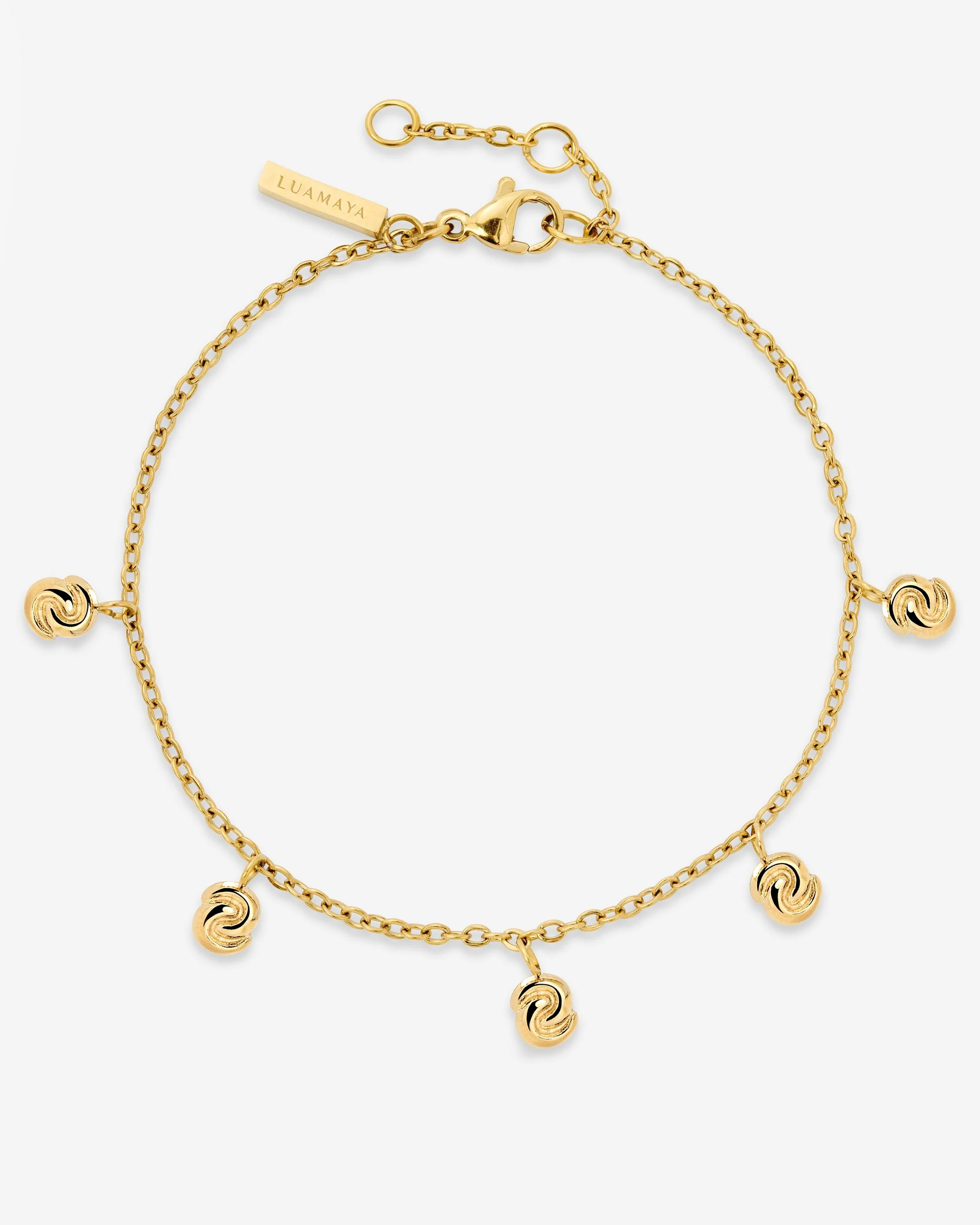 LUAMAYA Tides of Time Anklet Gold Fusskette