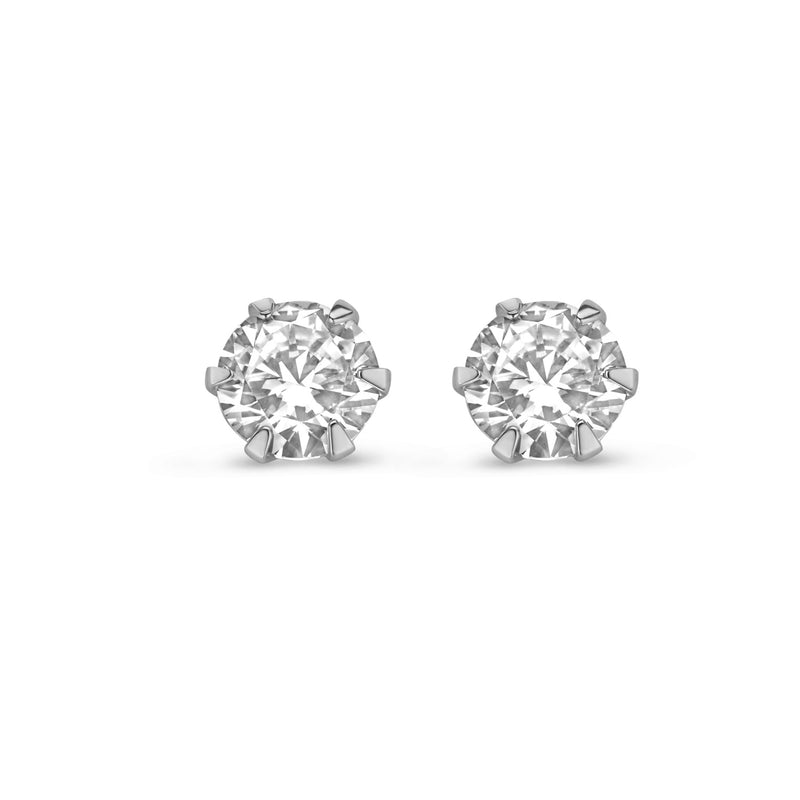 Ohrstecker mit Zirkonia 4mm Weißgold 585 57624