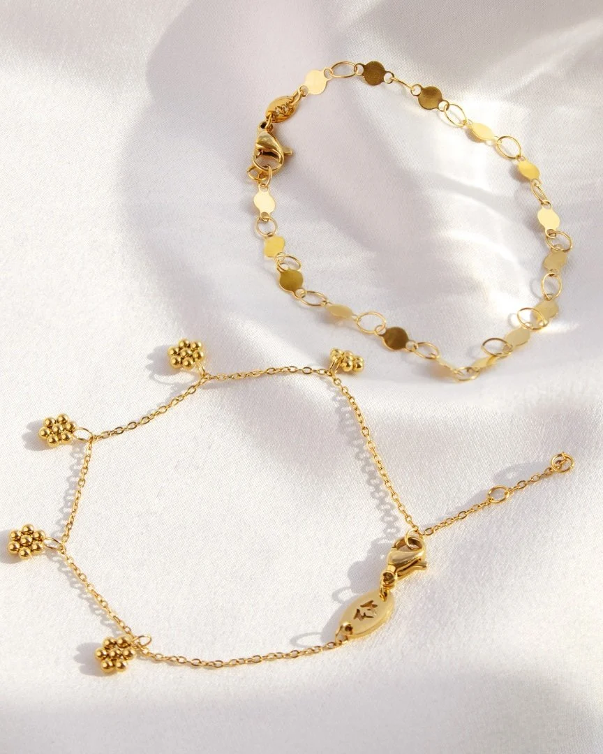 LUAMAYA Blooming Anklet Gold Fusskette