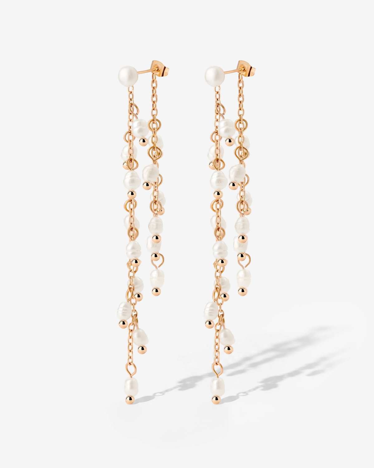 LUAMAYA Cascade Pearl Earrings