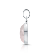 Anhänger aus Sterlingsilber mit einem weißen Labradorit (Regenbogenmondstein) P-3984