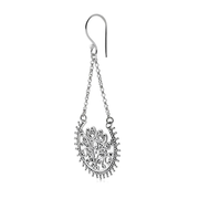 Hängende Ohrringe aus Sterlingsilber im orientalischen Stil mit einem Hauch von Oxidation E-2496