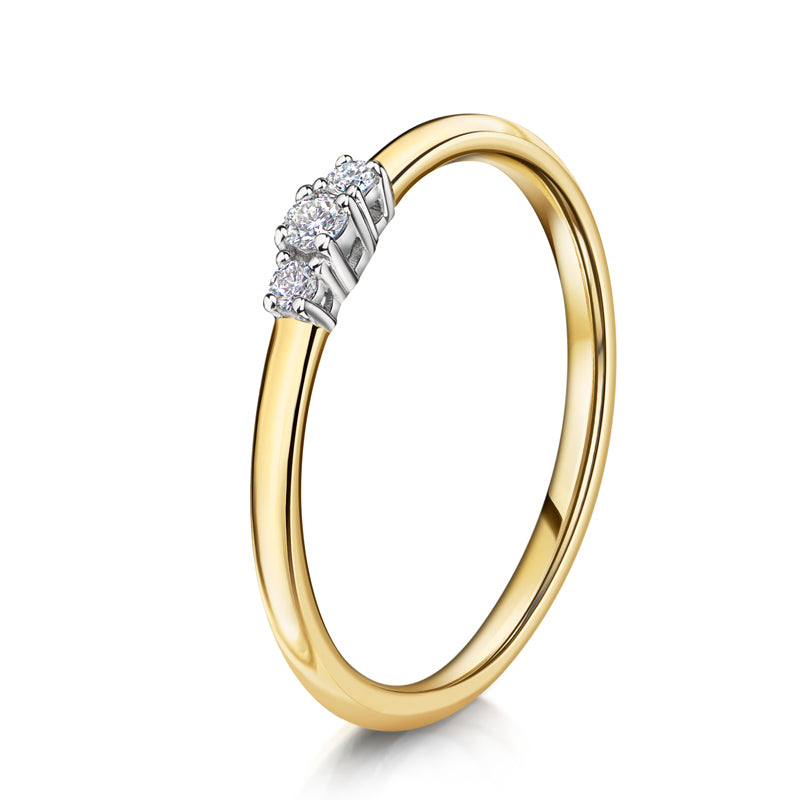 Lovebird Damenring mit Brillant 0,09 ct. Gelbgold 585 LB306