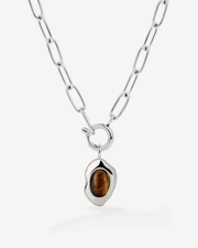 LUAMAYA Tiger's Eye Oval Links Necklace