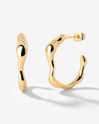 LUAMAYA Solar Wave Hoop Studs Large