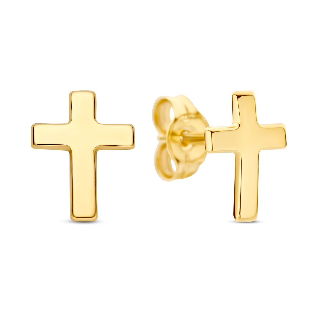 Ohrstecker Kreuz 8mm Gold 585 58052
