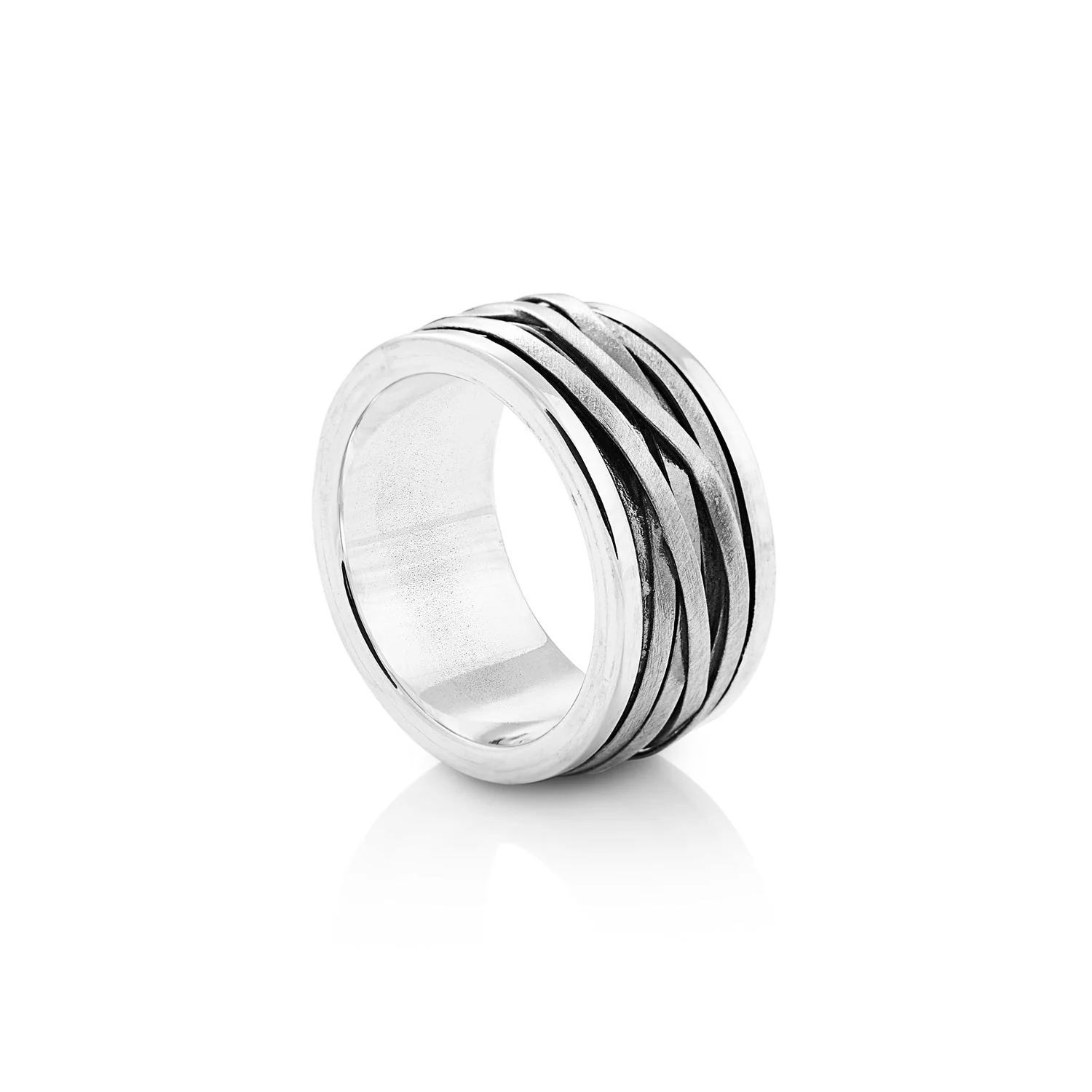 Handgefertigter Ring aus Sterlingsilber R-118-M-50