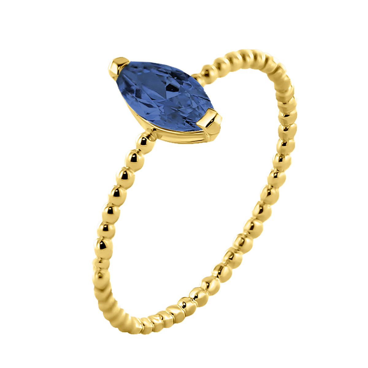 Damenring Zirkonia blau Gold 585 57684