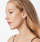Ohrstecker aus vergoldetem Gelbgold Sterlingsilber, bestehend aus 3 Ringen, glänzend und poliert, in verschiedenen Größen EG-2644