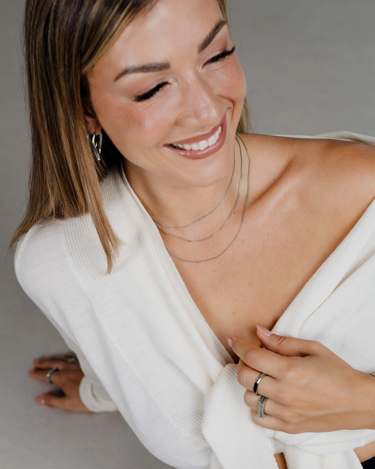 LUAMAYA Round Box Chain Necklace