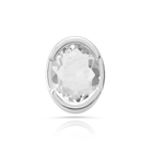 Ohrringe Ohrstecker Sterlingsilber rhodiniert mit Kristallquarz oval facettiert SR-732