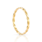 Ring aus Sterlingsilber Gelbgold plattiert mit flachem Geflecht RI-10072GP
