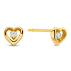 Ohrstecker Herz mit Zirkonia Gold 585  57712