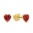 Ohrstecker Herz Zirkonia rot Gold 585 57686