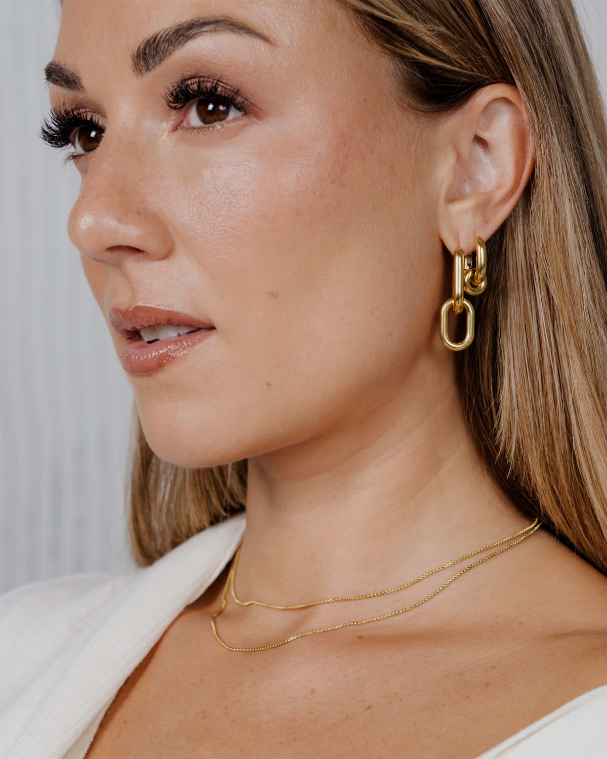 LUAMAYA Chunky Bold Oval Hoop Set Small