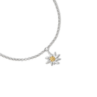 Sterlinsilber Bicolor-Armband mit Edelweiß Charm's BG-7011